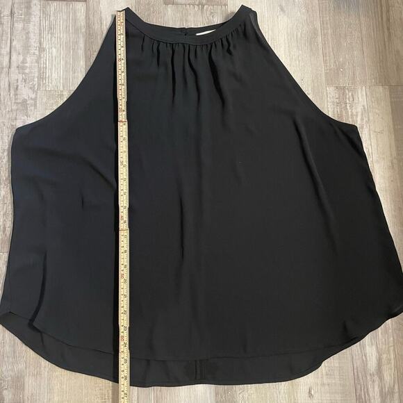 NWT LOFT Black Sleeveless Peephole Flowy Top, Size XL - Picture 7 of 11
